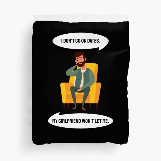 Sad man sitting in an armchair Duvet Covers