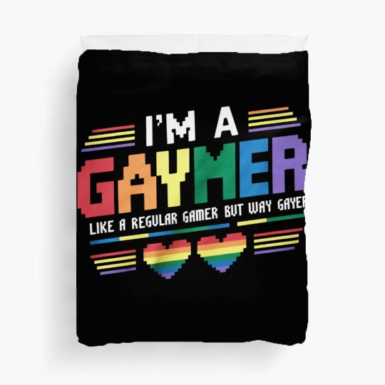 Gaymer Like A Regular Gamer But Way Gayer Gamer Duvet Covers