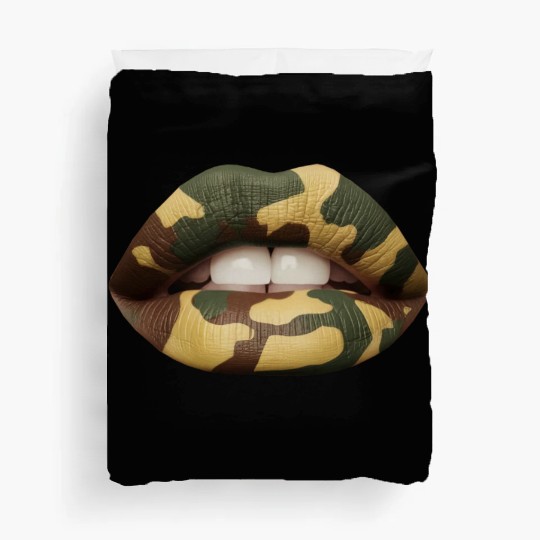 Camo Lips Duvet Covers