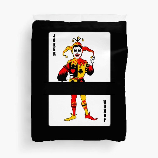 Playing card Joker banner Duvet Covers