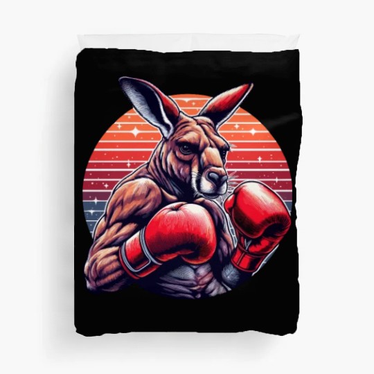 Funny Kickboxing Or Boxing Humor Sport Kangaroo Duvet Covers