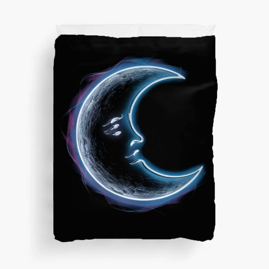 Neon moon Duvet Covers