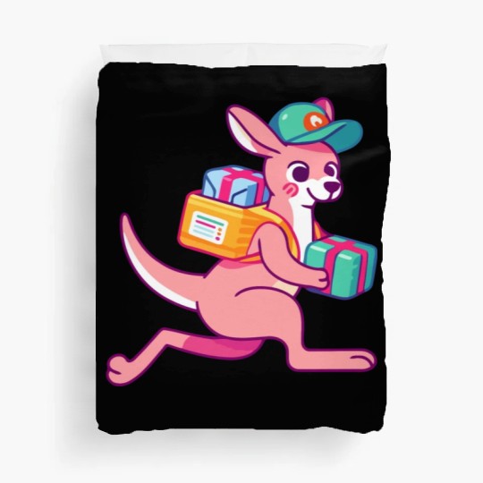 Speedy Delivery: Kangaroo Courier Duvet Covers