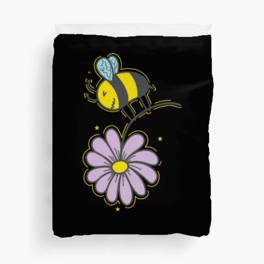 Bee with Flower Animals Nature Beekeeper Duvet Covers