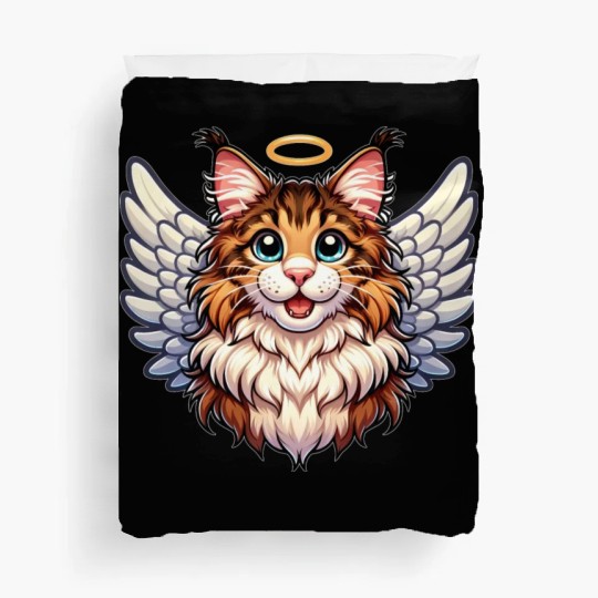 Maine Angel Cat with Wings Duvet Covers