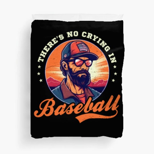 4th Of July Baseball Coach No Crying In Baseball Duvet Covers