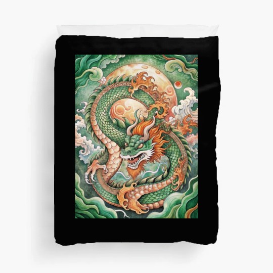 Traditional Chinese Dragon Ink Style Duvet Covers