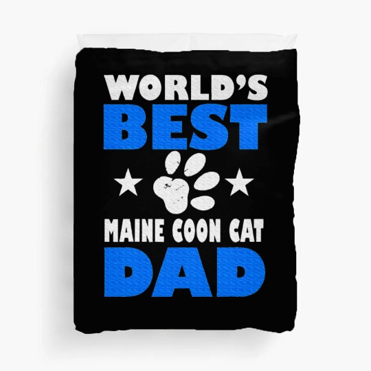 World's Best Maine Cat Dad Owner Lover Duvet Covers