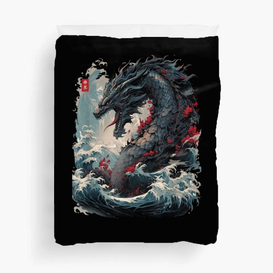 Japanese Aesthetic Dragon japanese art Japan Ta Duvet Covers