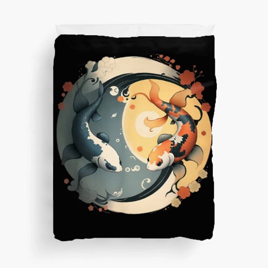 Japanese Koi Fish Yin Yang Duvet Covers