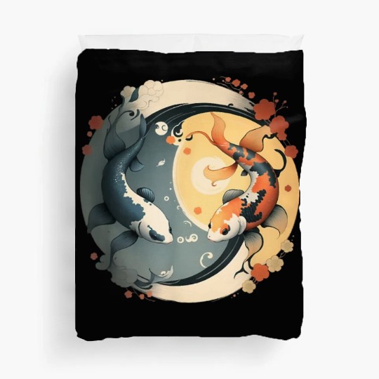 Japanese Koi Fish Yin Yang Duvet Covers
