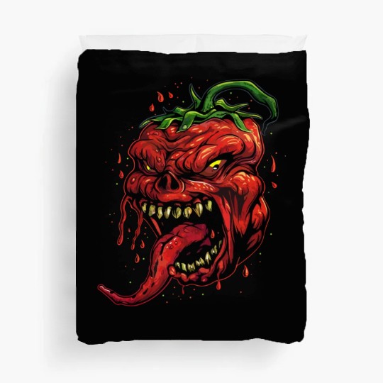 BBQ Hot Chili Carolina Reaper Hot Sauce Gift idea Duvet Covers