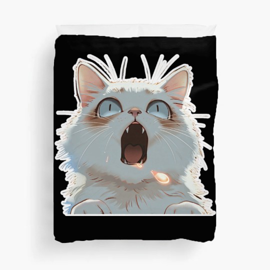 PURRCRAFT - Shocked Cat - A Duvet Covers