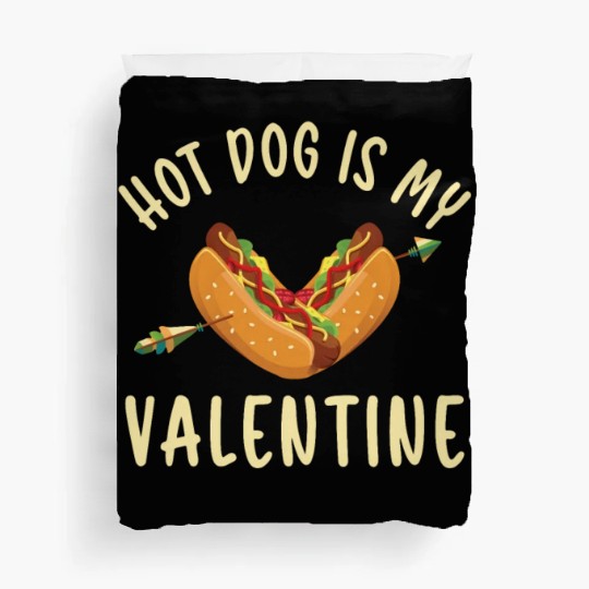Hot Dog Adult Heart Valentines Day Duvet Covers