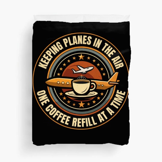 Air Traffic Controller Coffee ATC Aviation Humor Duvet Covers