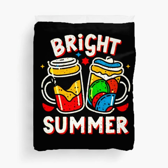 Bright summer colors Duvet Covers