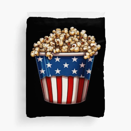 4th Of July. popcorn Duvet Covers