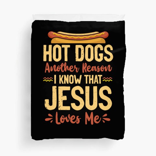 Hot Dog Adult Jesus Faith Duvet Covers