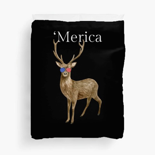 Merica Deer American Sunglasses Duvet Covers