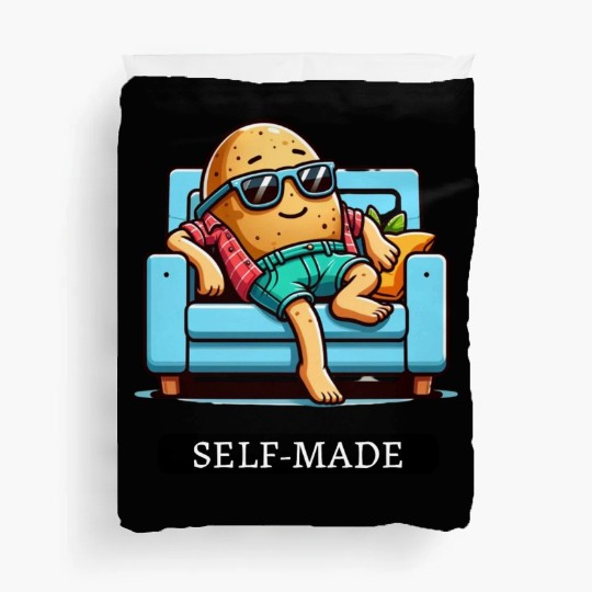 Funny Self-Made Couch Potato Lazy Tired People Duvet Covers