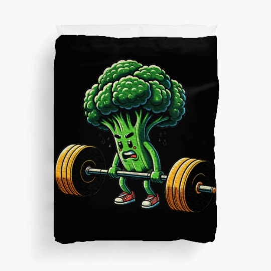 Deadlift Broccoli Gym Fitness Motivation Duvet Covers