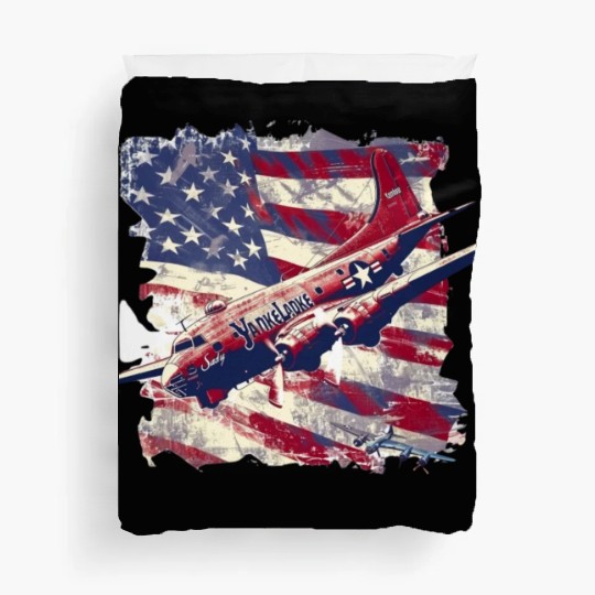 yankee, lady, world war 2 Duvet Covers