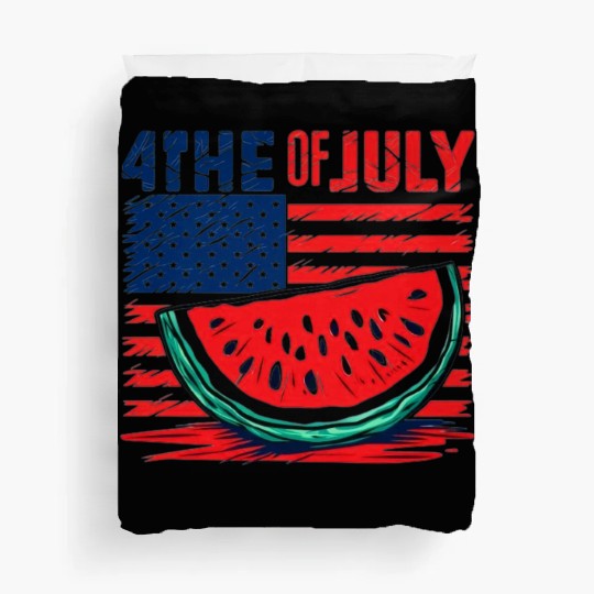 4th of July American Pride Watermelon Vintage Gift Duvet Covers