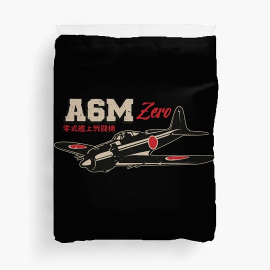 A6M Zero | World War 2 Japanese Plane Vintage Duvet Covers