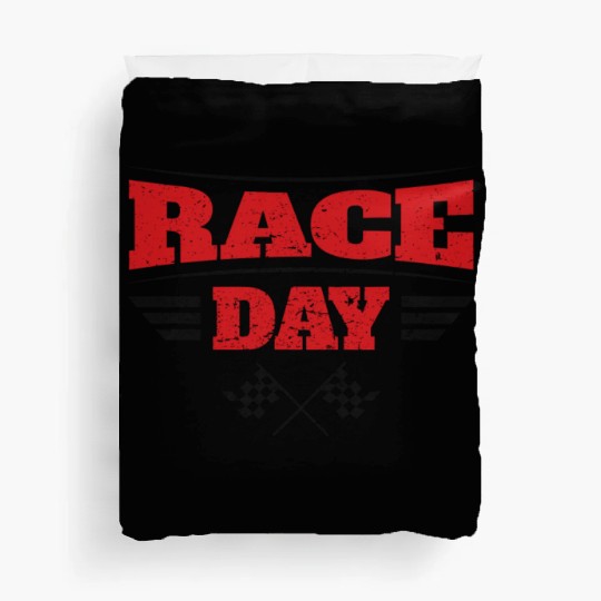 Race Day Car Racing Checkered Flag Duvet Covers