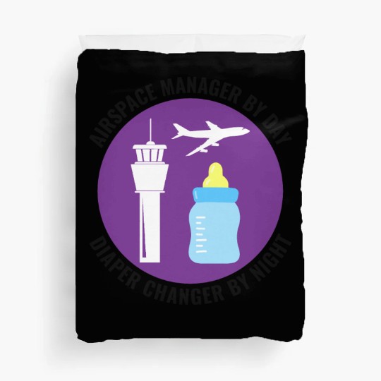Air Traffic Controller ATC Dad Aviation Humor Duvet Covers