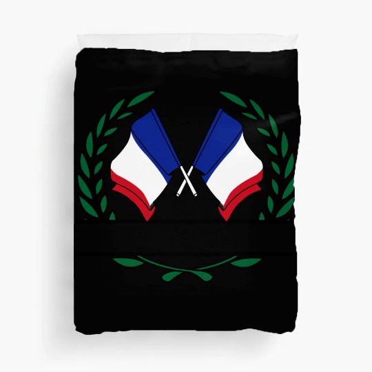 Flags France laurel wreath banner Duvet Covers