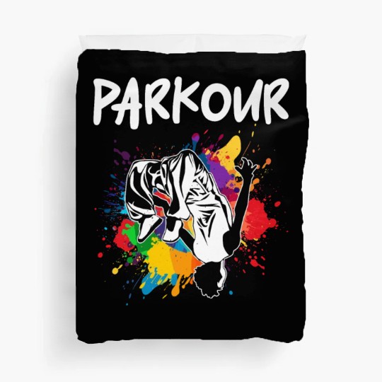 Parkour, Freerunning, Street Workout Acrobatic Duvet Covers