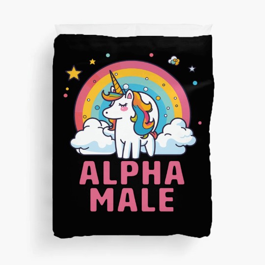 Alpha Male Unicorn Rainbow Duvet Covers