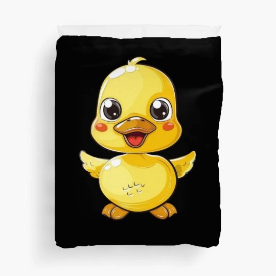Adorable Yellow Duckling Spread Your Wings Duvet Covers