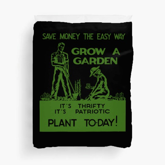 Vintage Patriotic Gardening Grow A Garden WWII Duvet Covers