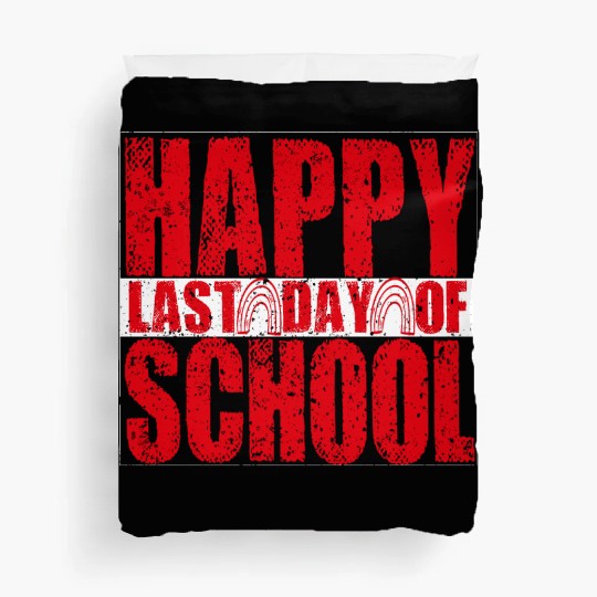 hello teacher Happy day preschool summer student Duvet Covers