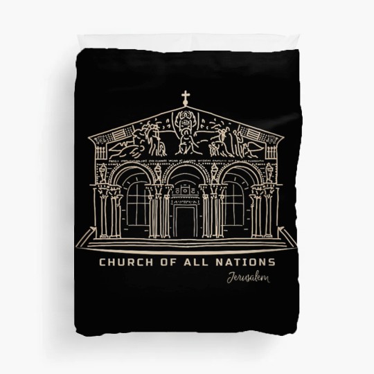 Jerusalem Church Nations Drawing Duvet Covers