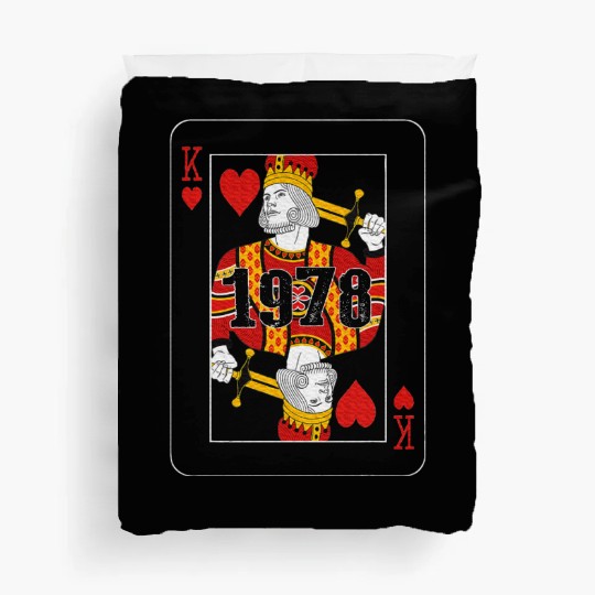 King Cards Poker 1978 Year Old Limited Birthday Duvet Covers