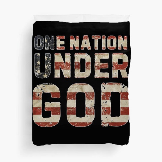 US American Flag One Nation Under God 4th Of July Duvet Covers