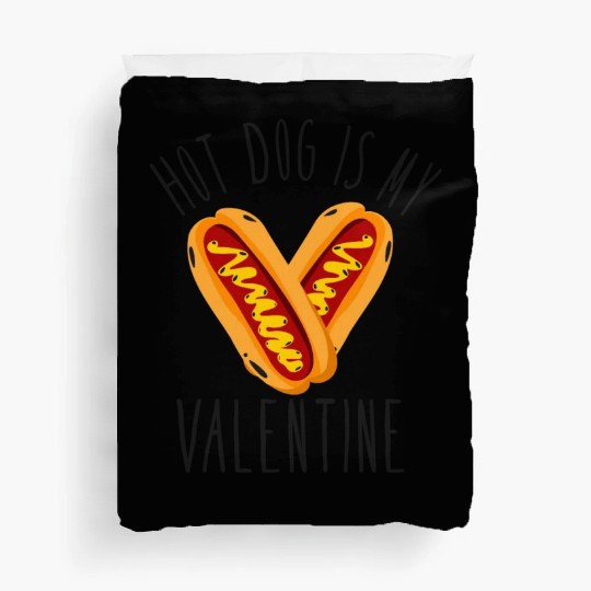 Hot Dog Adult Heart Valentines Day Duvet Covers