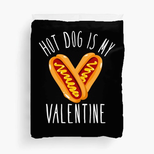 Hot Dog Adult Heart Valentines Day Duvet Covers