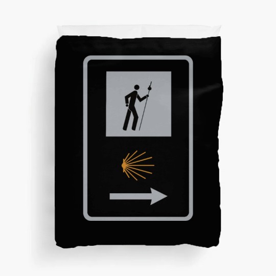 Way of St. James Pilgrim Camino Shell Sign Duvet Covers