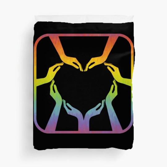 Artistic LGBTQ Gay Pride Rainbow Flag Lesbian Duvet Covers
