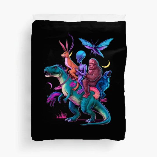 Cryptozoology Cryptid Bigfoot Jackalope Mothman Duvet Covers
