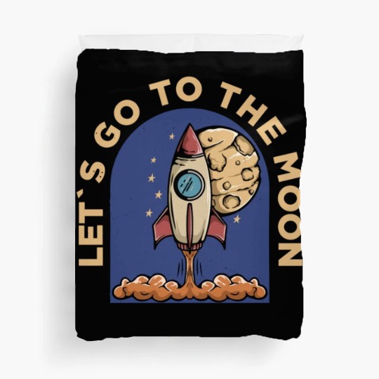 lets go to the moon Classic Duvet Covers