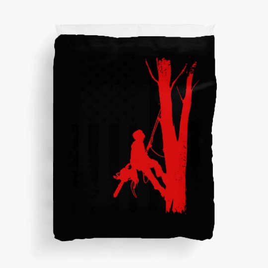 American Flag Arborist For Men Cool Tree Lover Duvet Covers