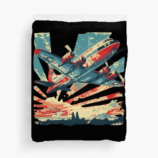 aircraft, weapon, war, yankee lady, b 17 Duvet Covers