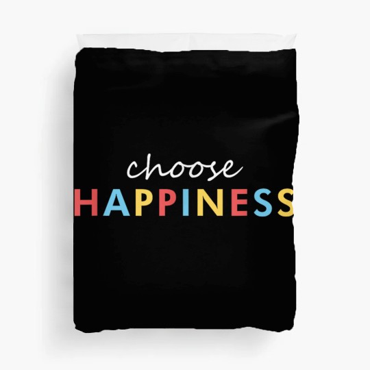 Vintage Retro Choose Happiness Duvet Covers