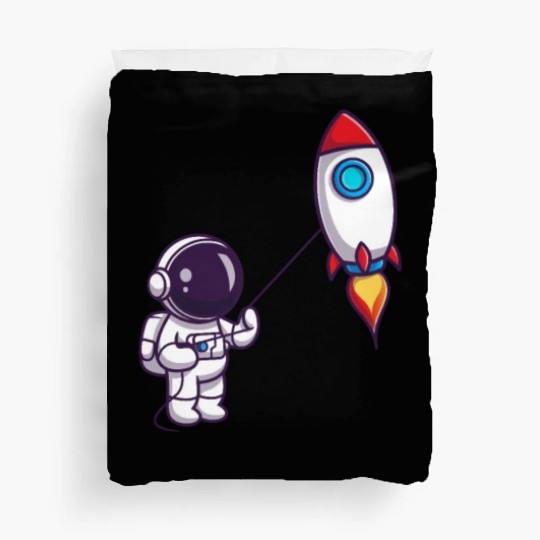 play with rocket balloon Duvet Covers