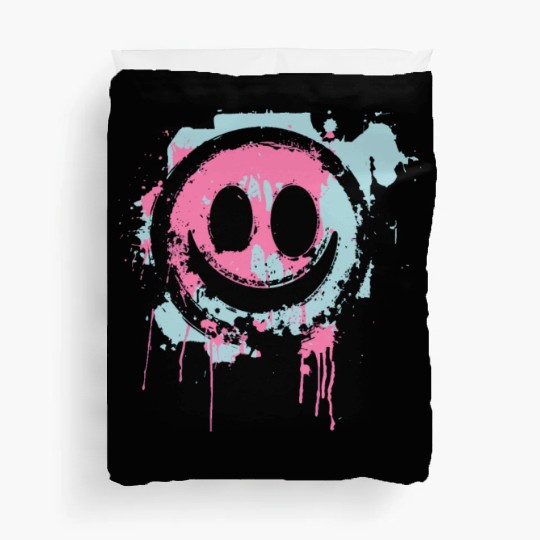 Graffiti Smiley Face - Urban Street Art Duvet Covers